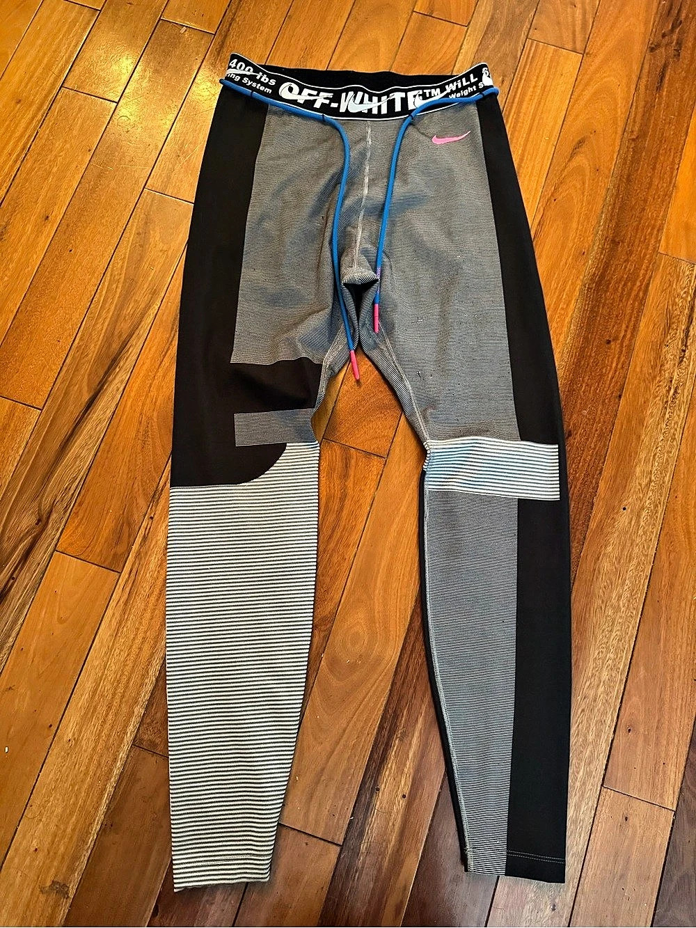 Nike x Off-White Pro Tights Women's Striped Leggings Large